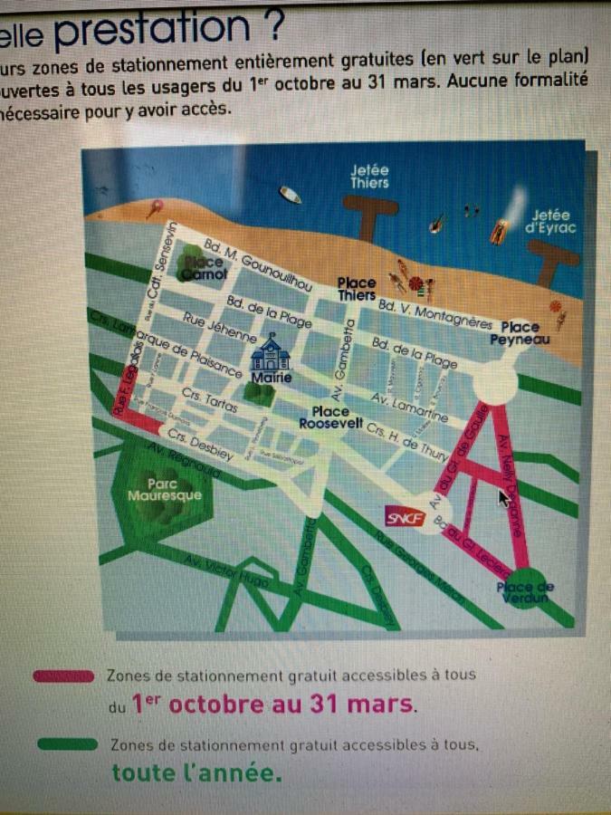 Le Central Plage - Commerce - Marche A 2 Pas Daire Arcachon Dış mekan fotoğraf
